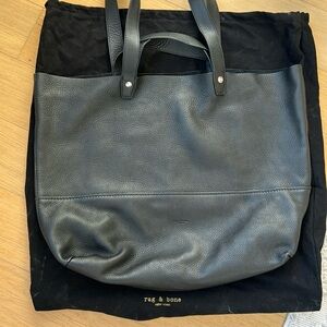 Rag & Bone “Logan” tote in black leather. Gorgeous! Currently in retail for $395